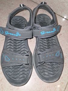 Boys Gray Blue Strap Sandals