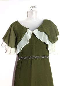 Olive Green Embroided Dress(Women’s)