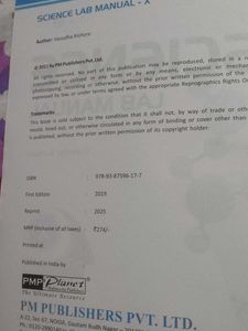 Science Lab Manual - Class 10