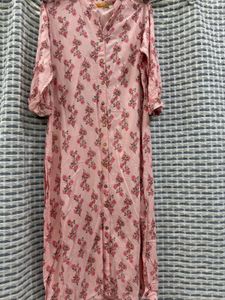 Elegant Pink Floral Print Kurta