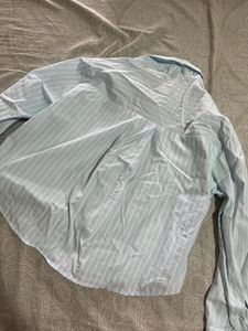 Light Blue Striped Button-Down Shirt