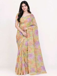 Beautiful Floral Print Saree