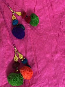 Pink Embroidered Lehenga Choli with Green Dupatta