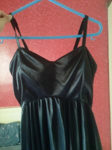 Satin Black Party Wear Dress