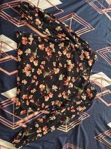 Floral Print Blouse with Lace Detail