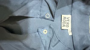 Vero Moda Navy Blue Formal Shirt