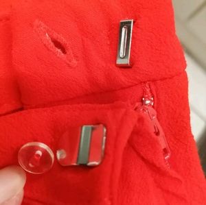 Womens H &amp; M Red Ruffle High Waisted Short