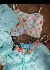 Designer Blue Lehenga Choli Set