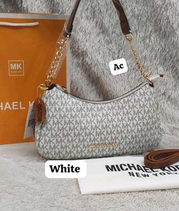 Michael Kors White Monogram Shoulder Bag