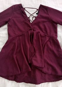 Y2k Lace Up Cottagecore Top