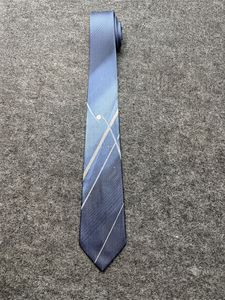 Men's Classic White Dress Shirt with Blue Tie