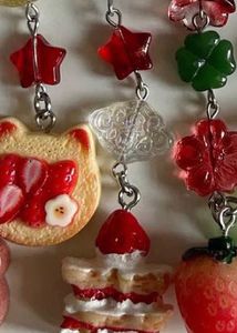 Kawaii Pink Slice Charm Keychain