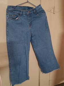 Light Wash Cropped Denim Jeans