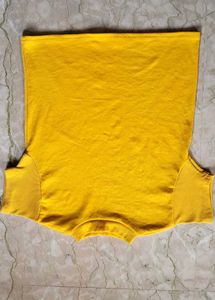 Retro Yellow Mock Neck Sweatshirt