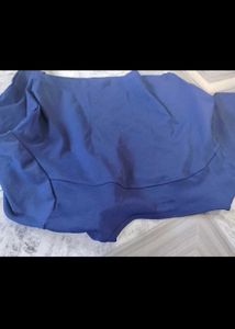 Navy Blue Cut-Out Crop Top