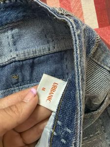 Patchwork Distressed Denim Jeans