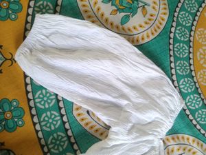 White Ruched Top (XS)