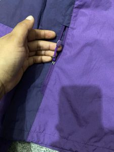 Purple Colorblock Technical Windbreaker Jacket