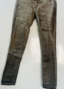 Y2k Olive Button-Up Jeans