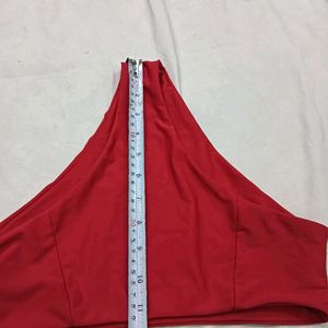 ❤️‍🔥 High-Waisted Red Bikini Bottom
