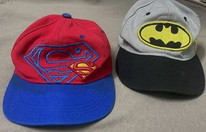 Superman & Batman combo set baseball caps
