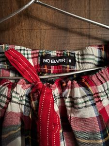 Plus Size Cozy Plaid Button-Up Pajama Top