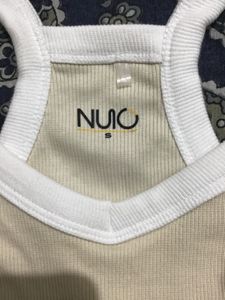 Cream Ribbed V neck Tank Top (Brand new w/o tag)