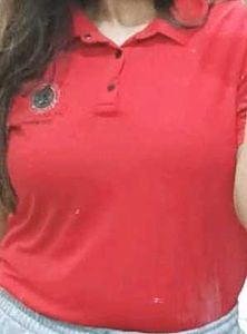 "Men's Red polo T-shirt "