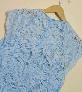 Light Blue Lace Fishtail Dress For 36 Bust