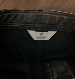 H&amp;M Dark Brown Faux Leather Mini Skirt