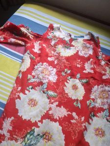 Vibrant Floral Cold Shoulder Top