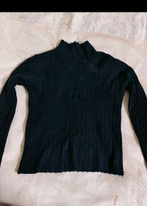 Ribbed Turtleneck Top