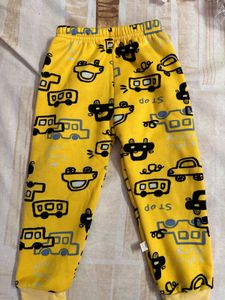 Cute Yellow Car Print Pants