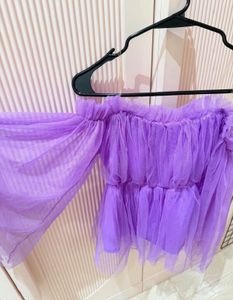 Lavender Tulle top
