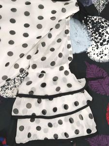 women's polka-dot print casual top
