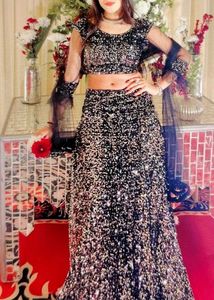 Black lehenga for wedding &  party's