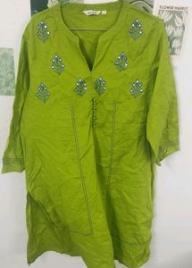 Karigari green kurti!