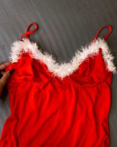 Festive Santa Bodysuit &amp; Shorts Set