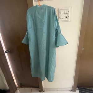 Elegant Teal Kurta Set with Embellishments