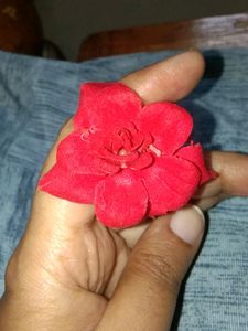 Flower Hair Bow And Pin , Earrings Combo