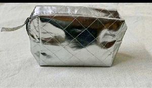 🆕Quilted Silver Pouch