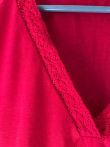 V-Neck Cap Sleeve Top