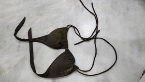 Brown String Bikini Top