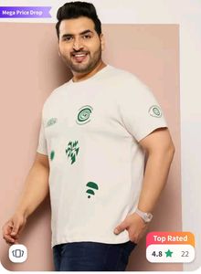 Sztori Plus Size Printed Pure Cotton T-shirt - 6XL