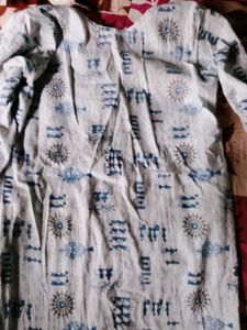Stylish Blue Printed Kurta with Salwar