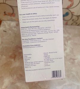Babyhug Manual Breast Pump