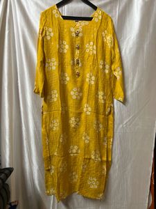 Yellow Floral Print 3 piece Set
