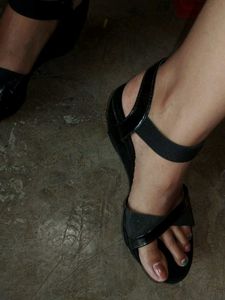 Black Ankle Strap Sandals