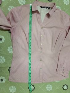 Pink Dotted Button-Up Shirt