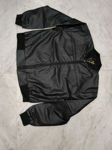 Women's Black Faux Leather Stylish Jacket